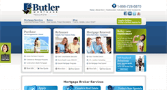 Desktop Screenshot of butlermortgage.ca