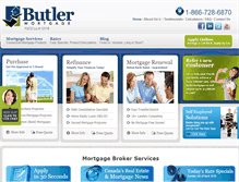 Tablet Screenshot of butlermortgage.ca